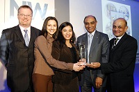 GHS Enterprise team, receiving the 'social enterprise of the year' award 2008